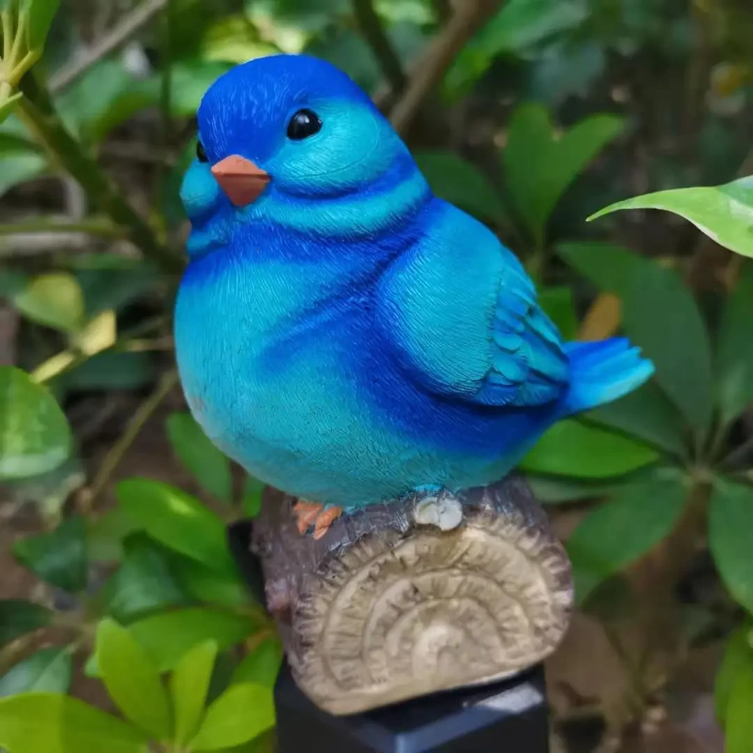 Solar Thrush Bird Lawn Lamp Resin Garden Outdoor IP65