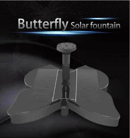 Butterfly Solar Water Fountain Kit Eco-Friendly Outdoor Pond Pump
