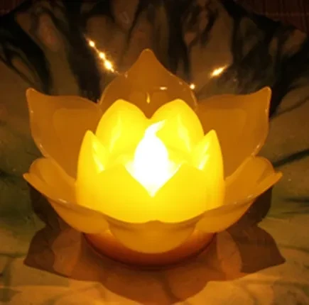 Electronic Big Lotus Lamp Smoke-Free Battery-Operated Decorative Light