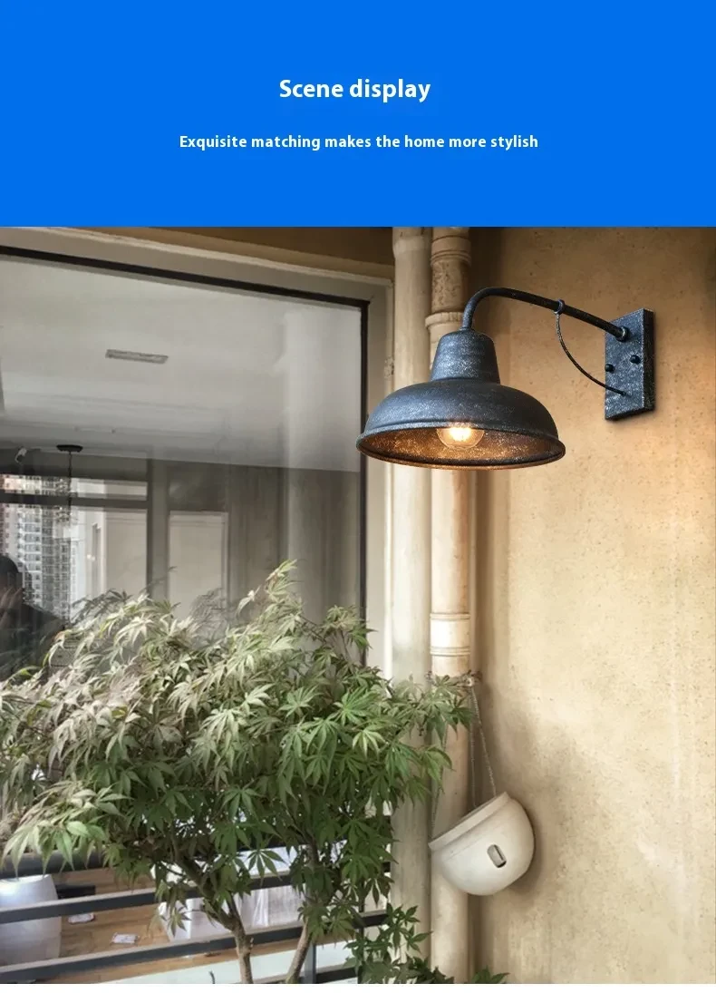 Vintage LED Outdoor Wall Lamp IP65 Waterproof for Garden & Villa