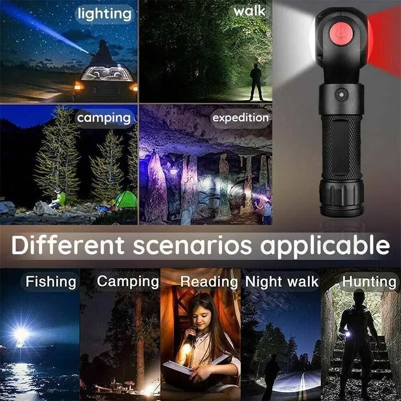 Rotatable Magnetic Work Light 10W LED Rechargeable Flashlight