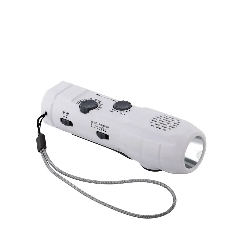 Hand-Crank Emergency Flashlight Radio with USB Phone Charging