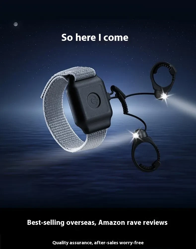 LED Finger Torch for Night Fishing Outdoor Waterproof Strong Light