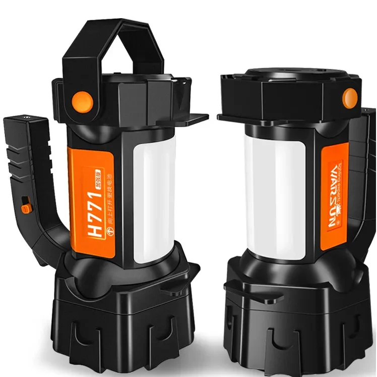 Rechargeable Camping Lantern Torch with Foldable Handle and COB Light