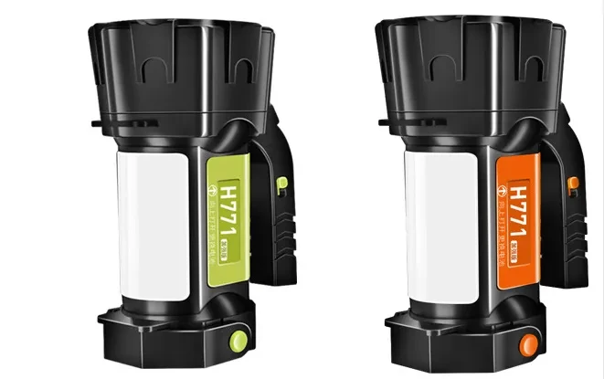 Rechargeable Camping Lantern Torch with Foldable Handle and COB Light