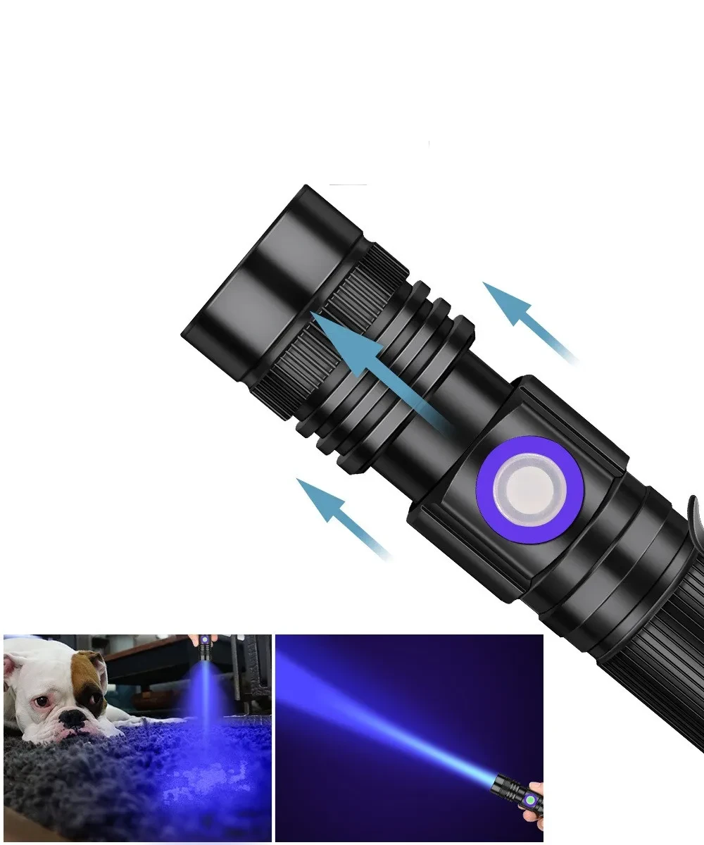 UV365nm Violet Torch – Jade & Fluorescence Detection Flashlight