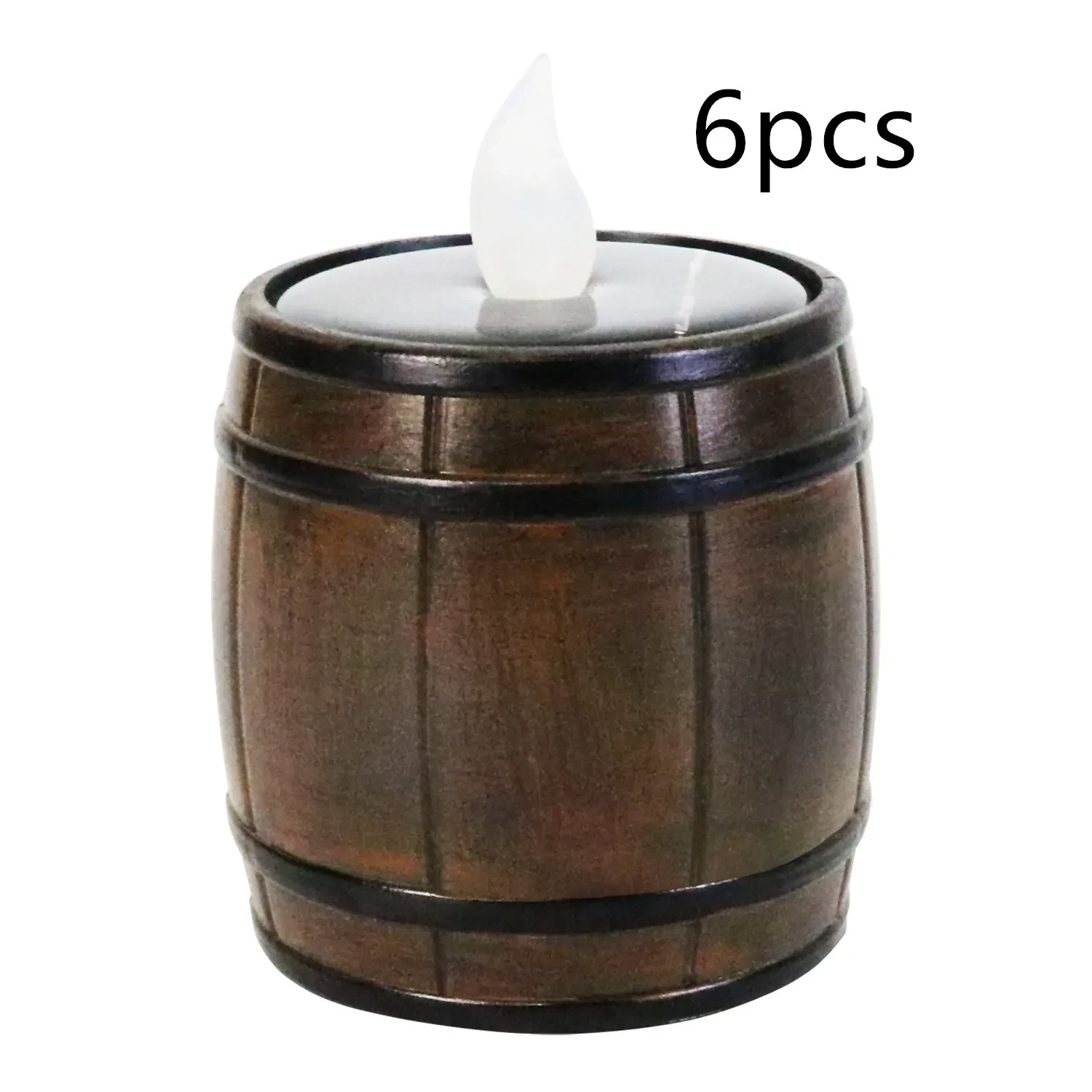 Vintage Solar Barrel LED Garden Lights Set – Warm Glow Outdoor Decor