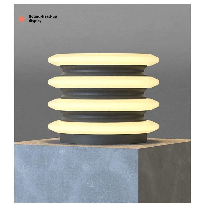 Waterproof Solar Pillar Wall Lamp – Outdoor Stainless Steel Lighting