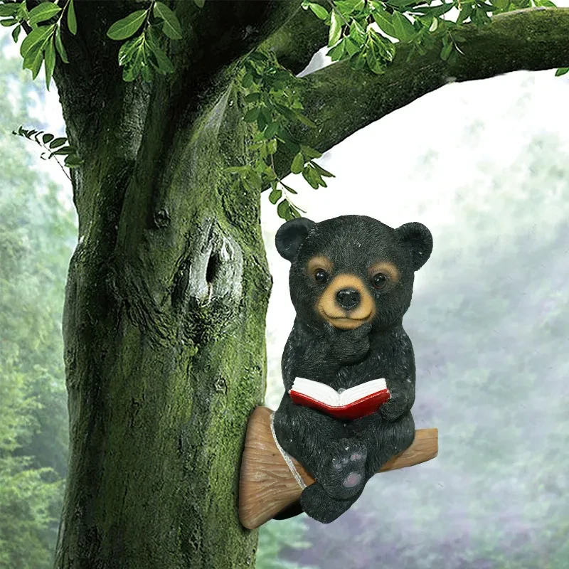 Solar-Powered Bear Garden Ornament