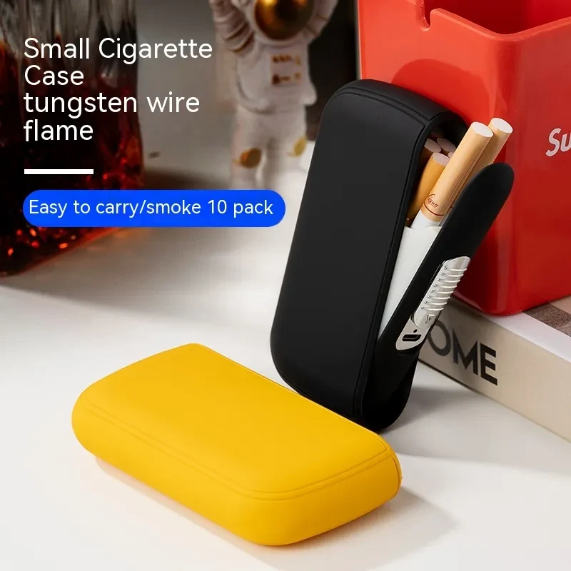 Travel-Friendly LED Cigarette Holder – USB Powered Ignition Case