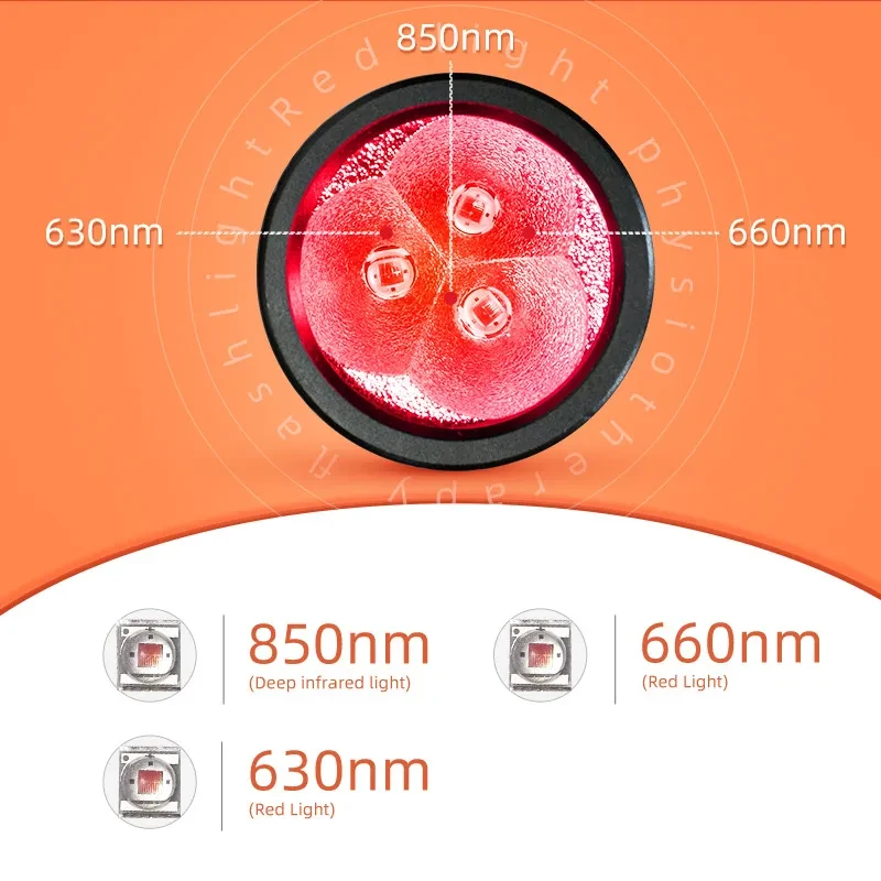Infrared 3-Core Red Light Therapy Flashlight for Pain Relief