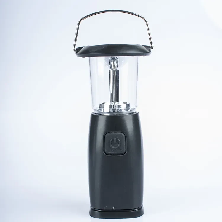 Household LED Lantern with Solar Power and Hand-Crank Charging