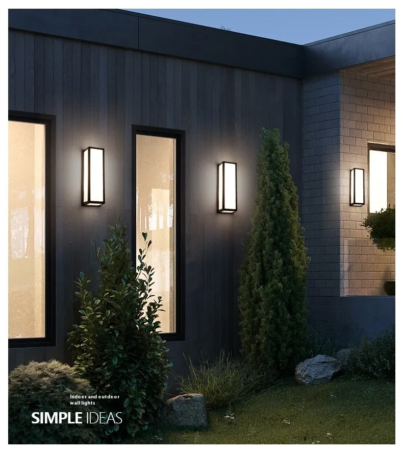 Minimalist Exterior Wall Mount Illumination for Garden Balcony Steps