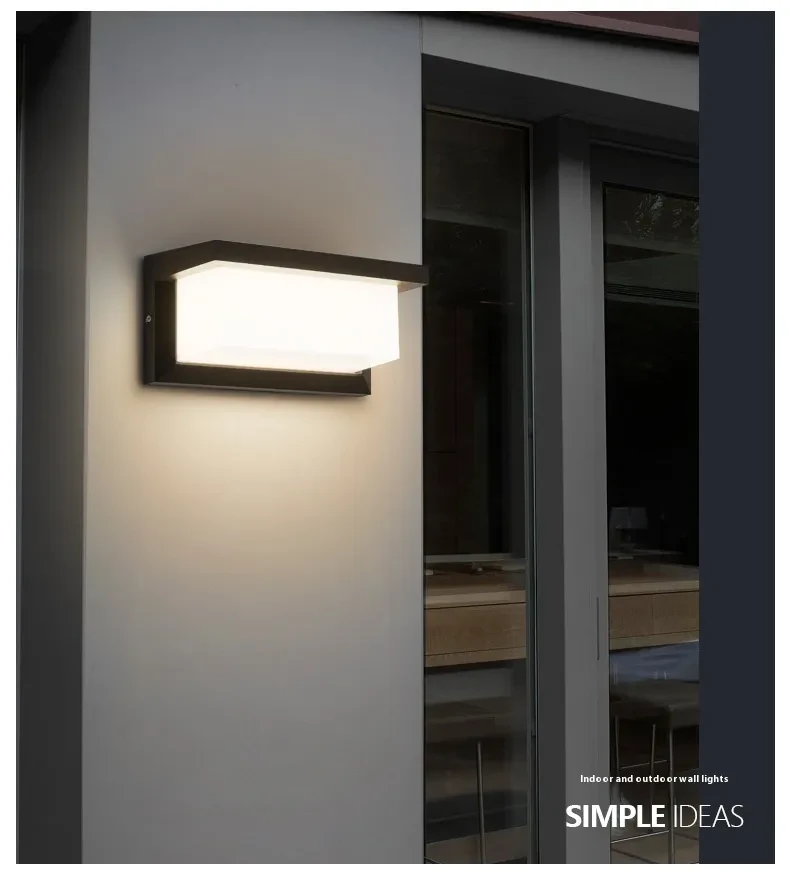 Minimalist Exterior Wall Mount Illumination for Garden Balcony Steps