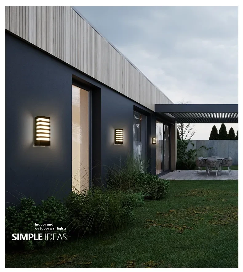 Minimalist Exterior Wall Mount Illumination for Garden Balcony Steps