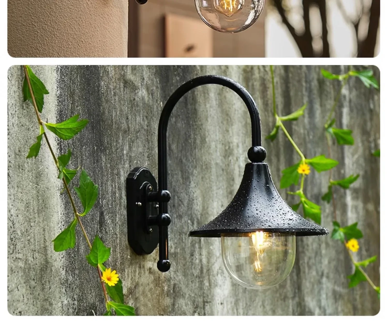 Rustic Horned Gateway Fixture for Stairway Veranda Illumination