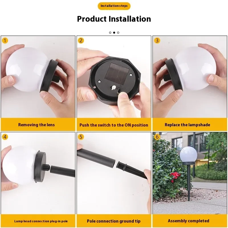 Eco-Friendly Outdoor Sphere LED Light for Garden Pathways