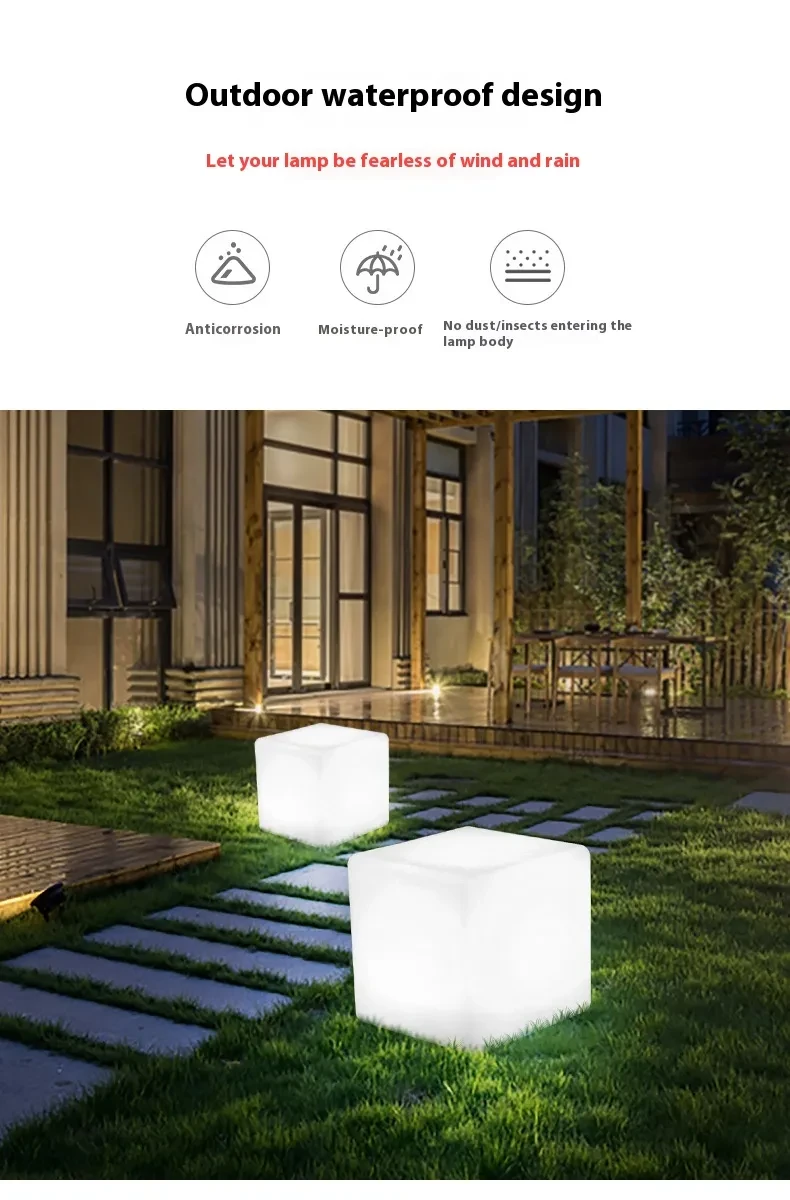 Waterproof LED Cube Stool Light for Modern Outdoor and Indoor Use