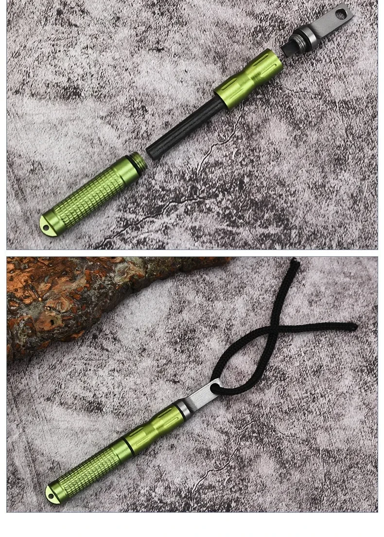 Portable Mini Magnesium Fire Starter for Camping and Survival