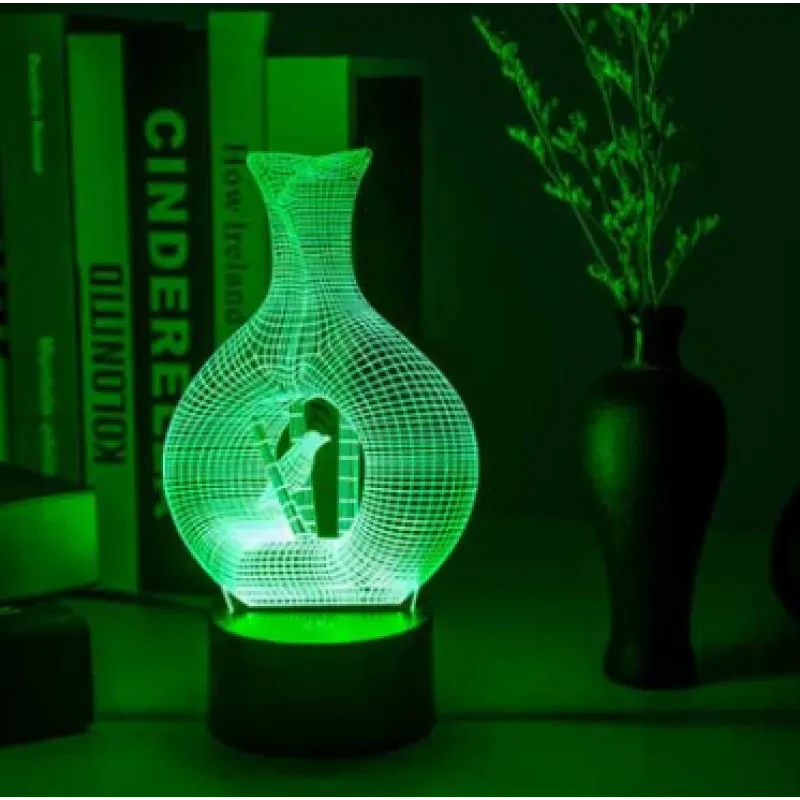 Multicolor 3D Illusion Lamp – Touch-Controlled LED Table Light