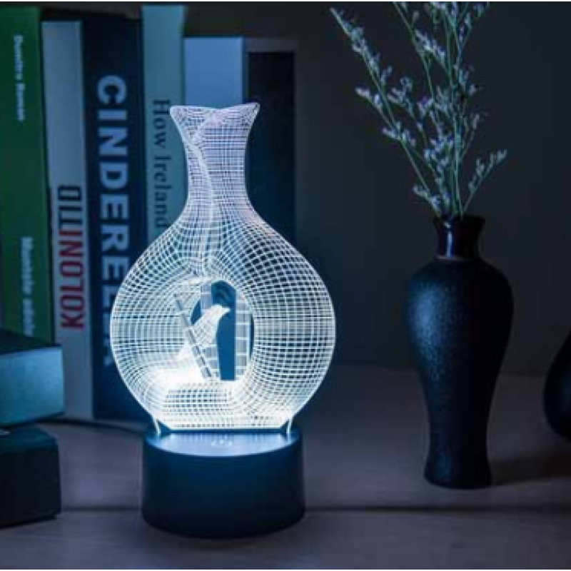 Multicolor 3D Illusion Lamp – Touch-Controlled LED Table Light