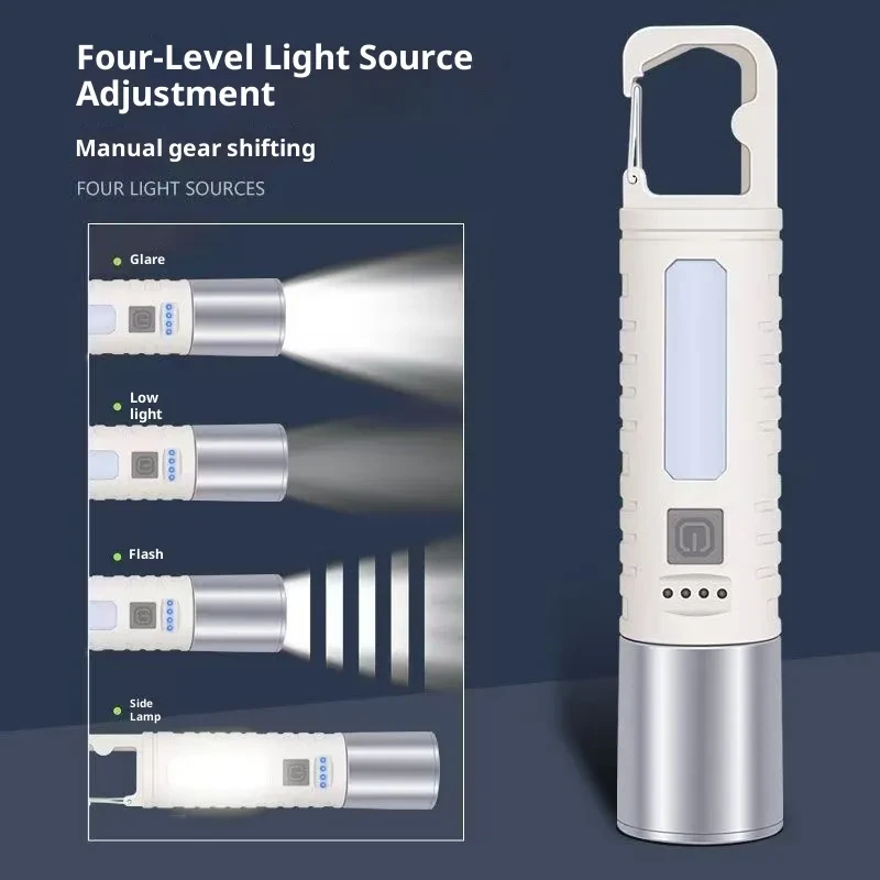 High-Power Zoom Telescopic Flashlight – Portable Outdoor LED Torch