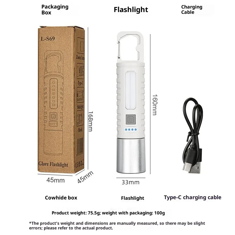 High-Power Zoom Telescopic Flashlight – Portable Outdoor LED Torch