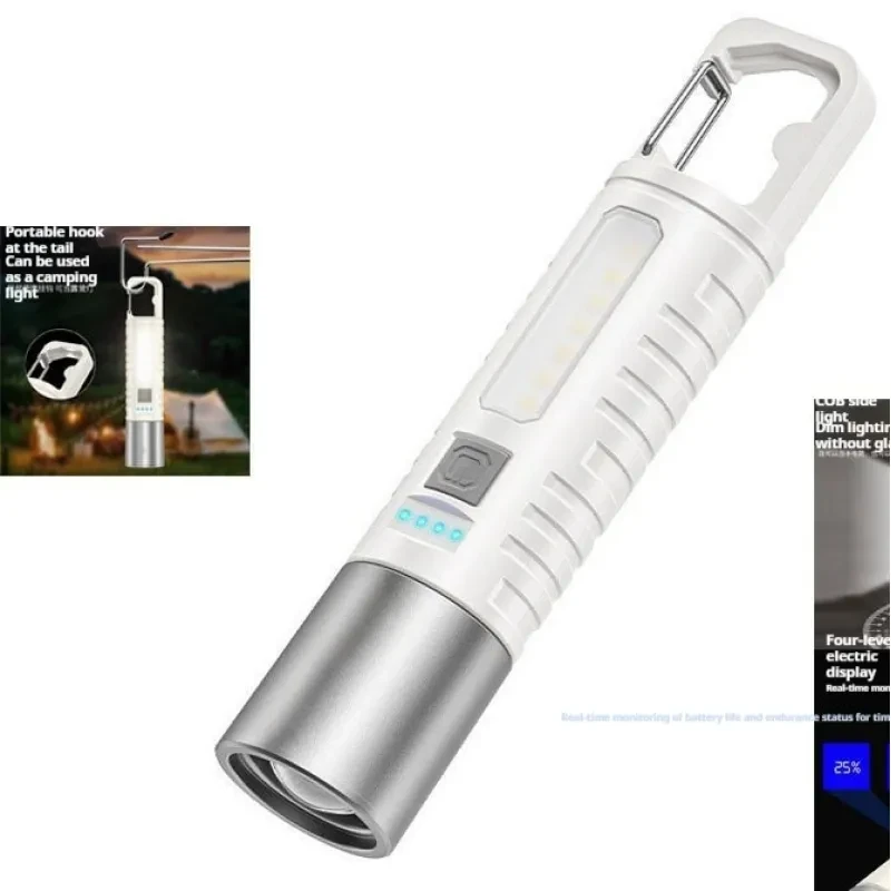 High-Power Zoom Telescopic Flashlight – Portable Outdoor LED Torch