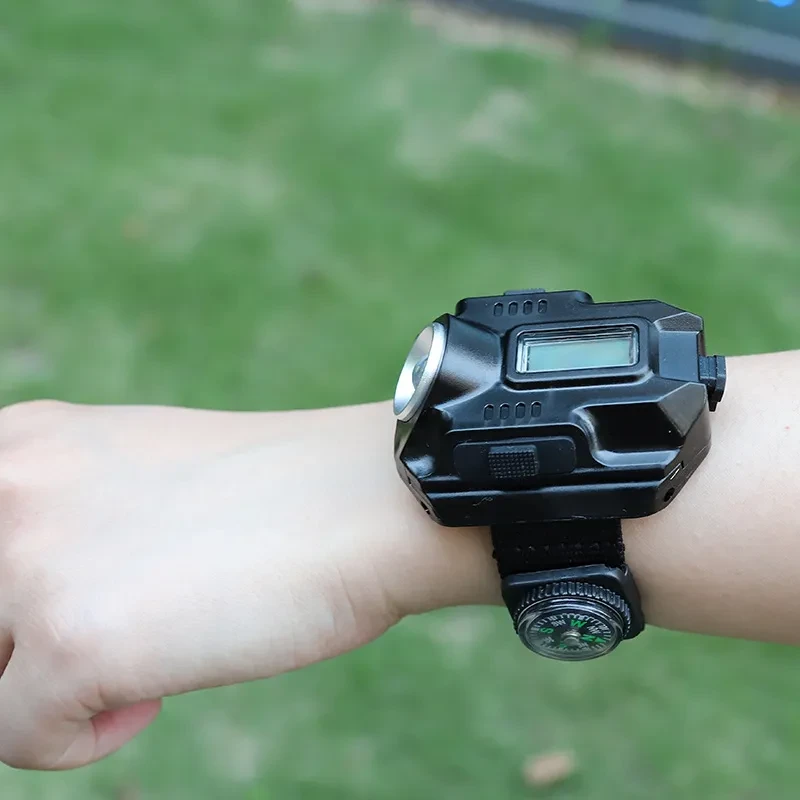 Tactical Wrist LED Lamp USB Rechargeable Outdoor Light