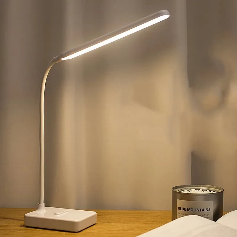 Modern LED Eye Lamp Touch-Control Desk Lamp White and Pink