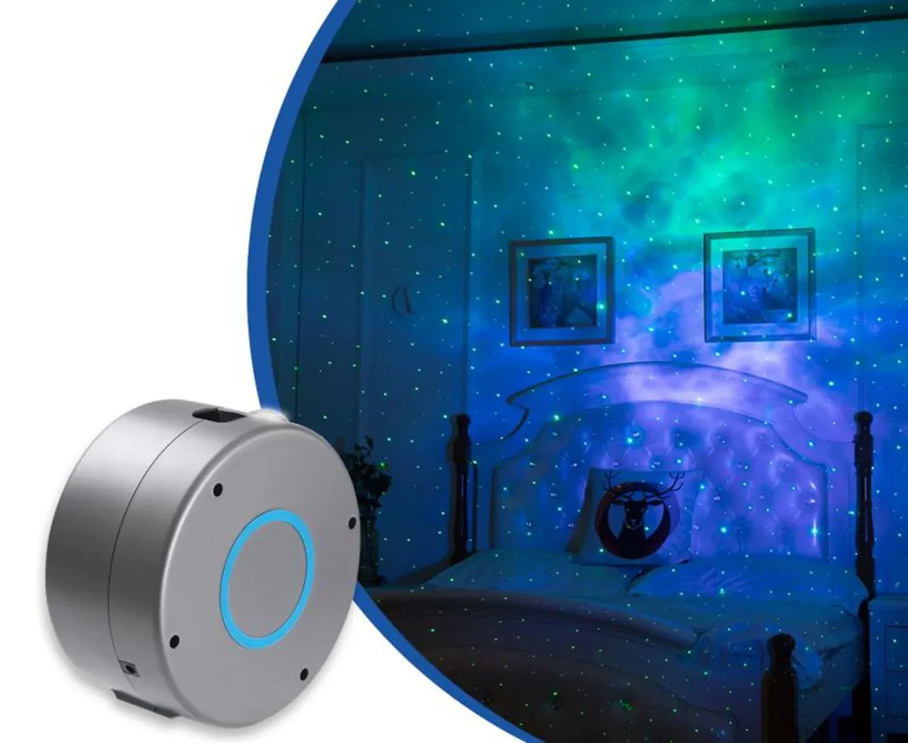Aurora Galaxy Rotating LED Projector Colorful Night Sky Lamp