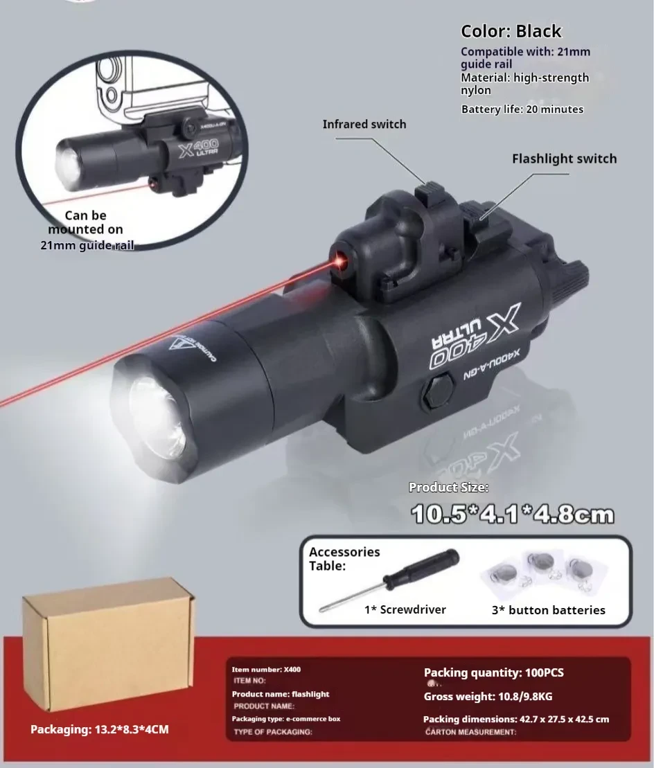 X400U Nylon Infrared Laser Flashlight – Compact Multi-Function Light
