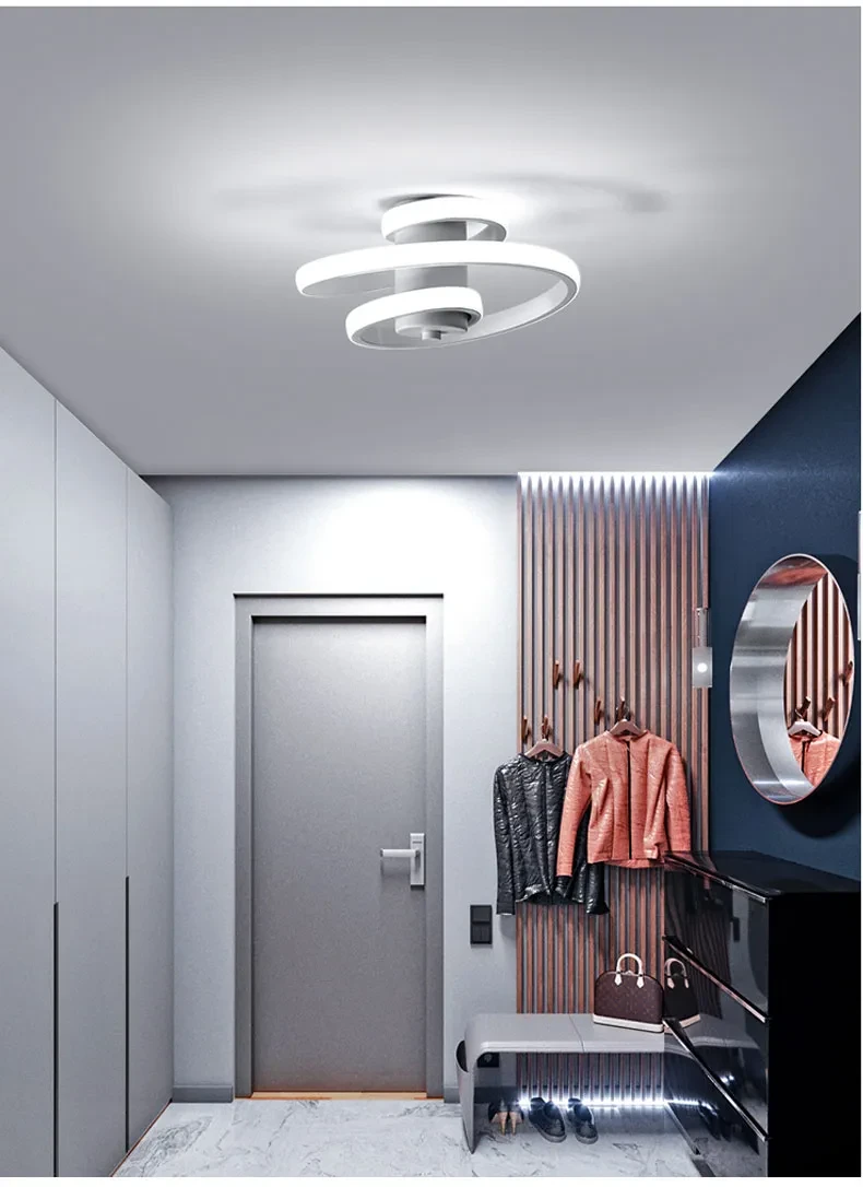 Modern Metal LED Ceiling Light Special Shape White or Black