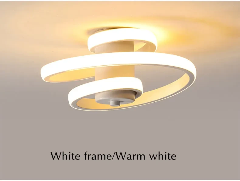 Modern Metal LED Ceiling Light Special Shape White or Black