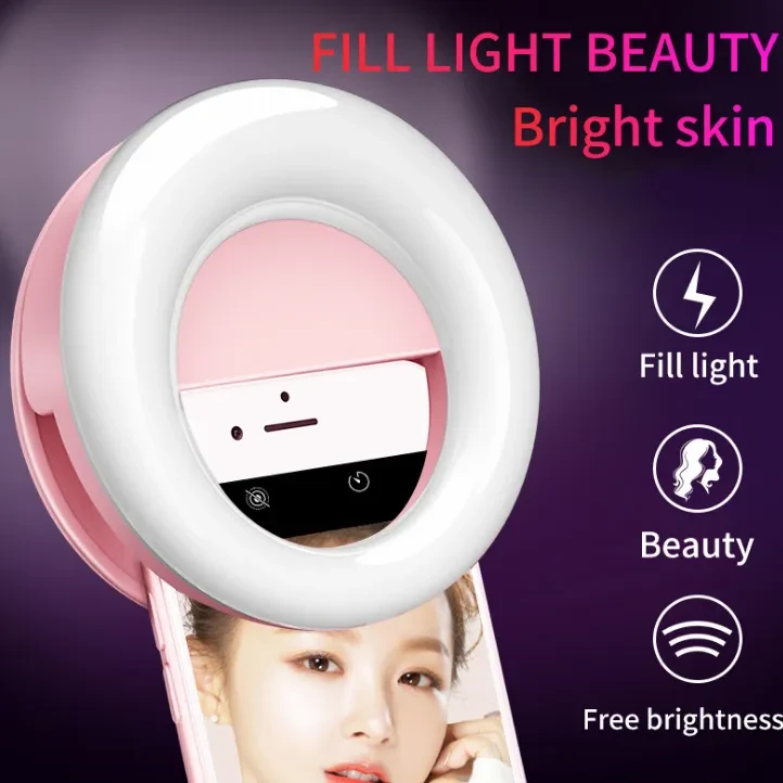 WQ20 Beauty LED Fill Light Rechargeable USB Self-Timer