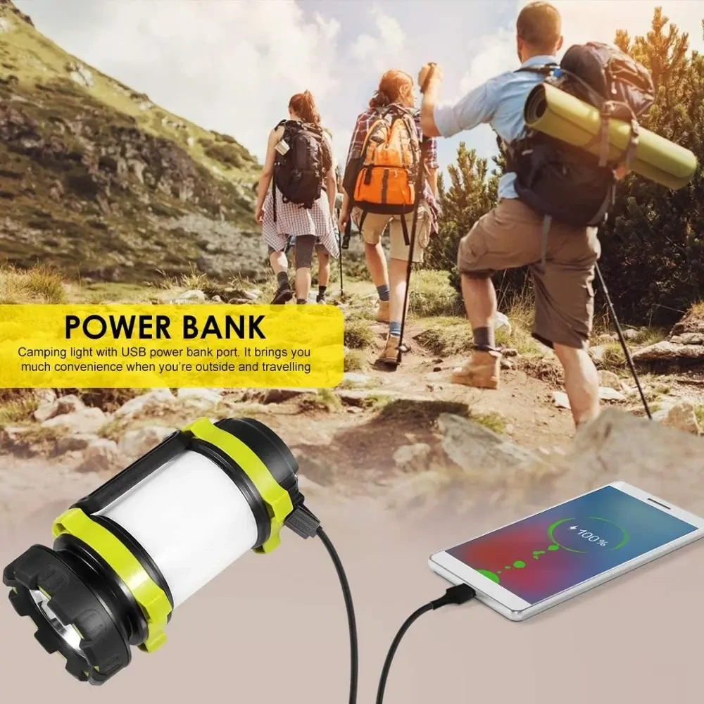 Camping Searchlight Lantern with Power Bank & Warning Light