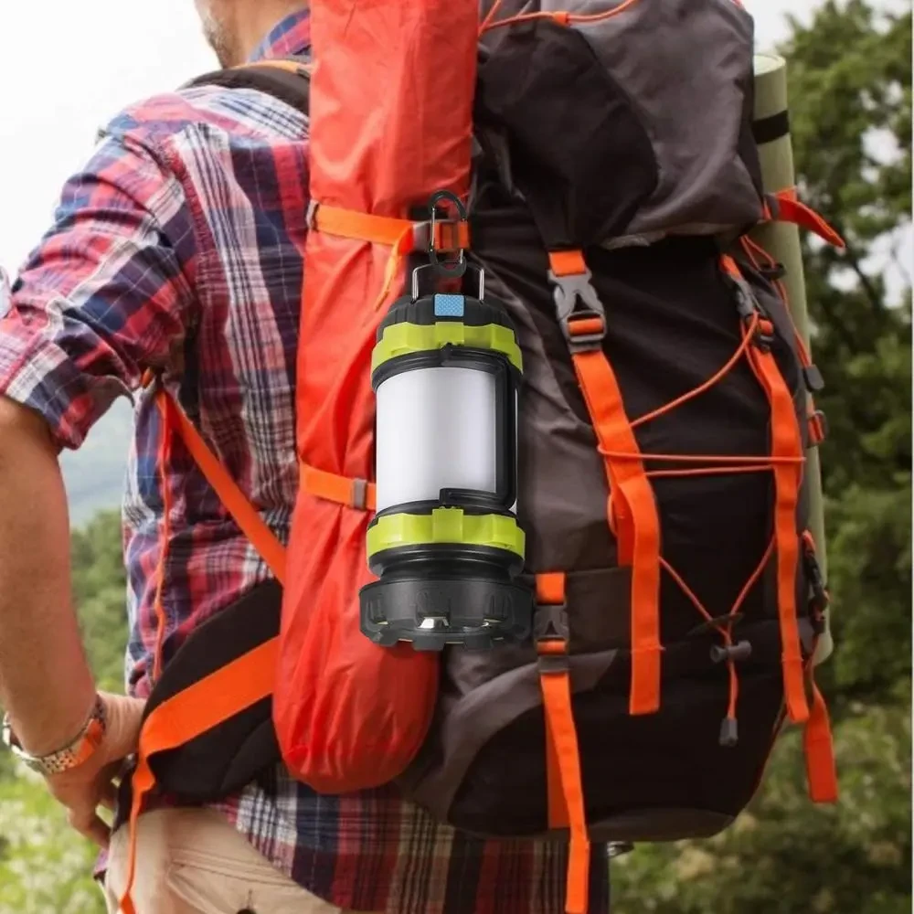 Camping Searchlight Lantern with Power Bank & Warning Light