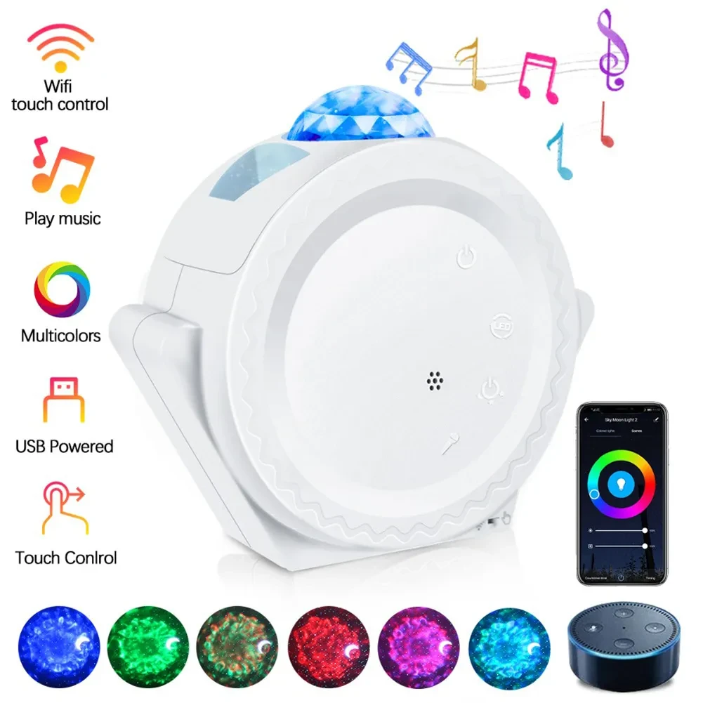 Starry Sky LED Moon Lamp – Rechargeable Bedside Bedroom Night Light