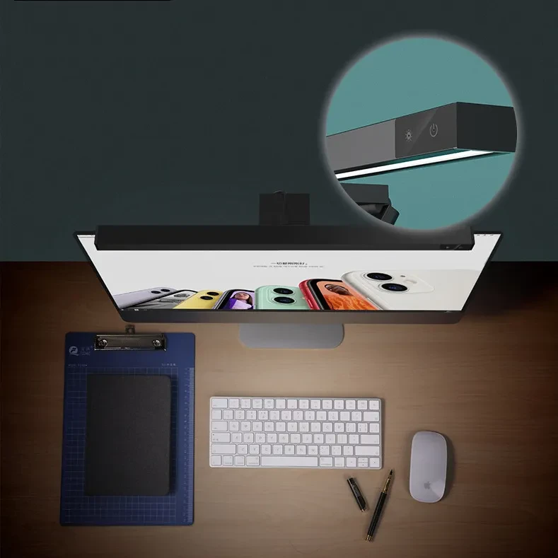 Touch-Control LED Screen Desk Lamp for Eye Protection & Modern Workspaces