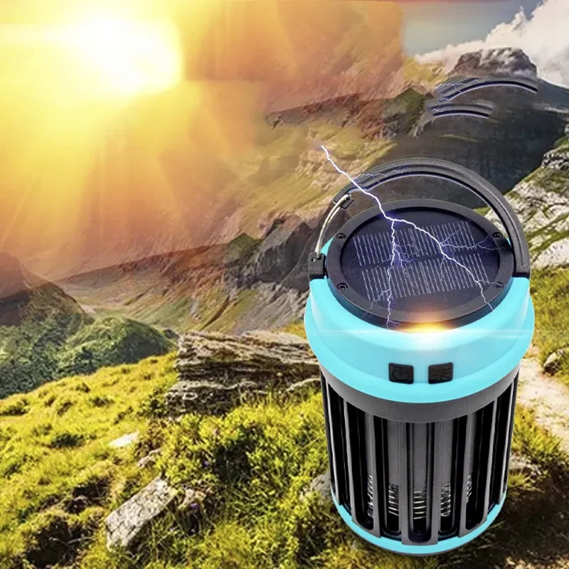 Solar Rechargeable LED Mosquito Killer Lamp for Indoor & Outdoor Use