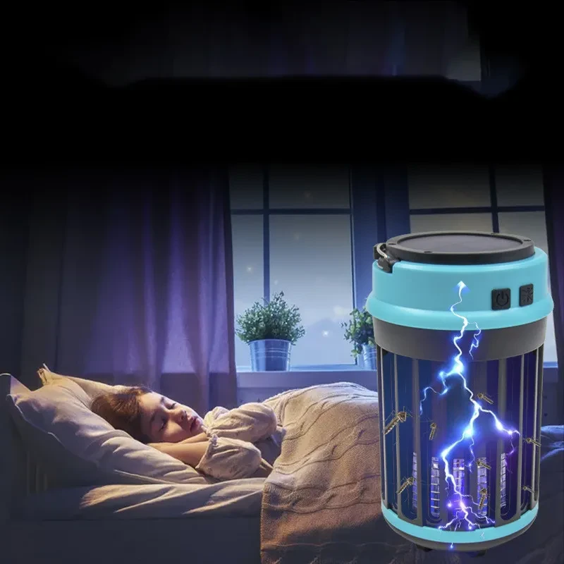 Solar Rechargeable LED Mosquito Killer Lamp for Indoor & Outdoor Use