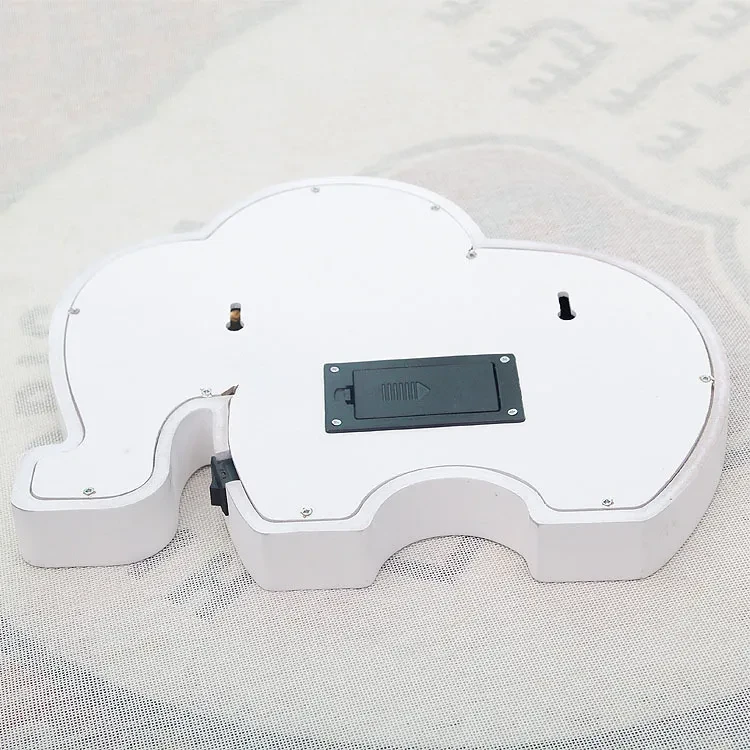 Baby Elephant LED Night Light – European Style Wooden Wall Decor