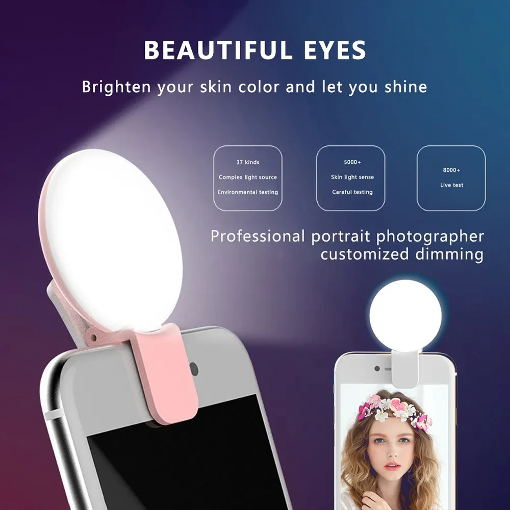ClipGlow Mini LED Fill Light for Selfies, Vlogging & Live Streaming