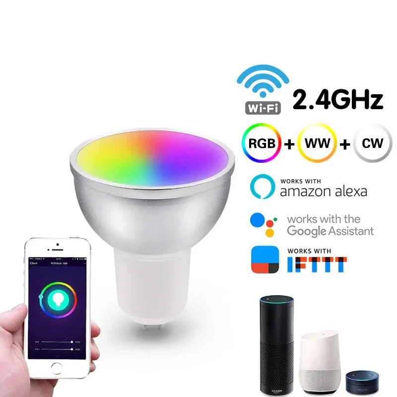 WiFi Smart RGBWC Bulb with App Control, Dimmable & IP65 Rated