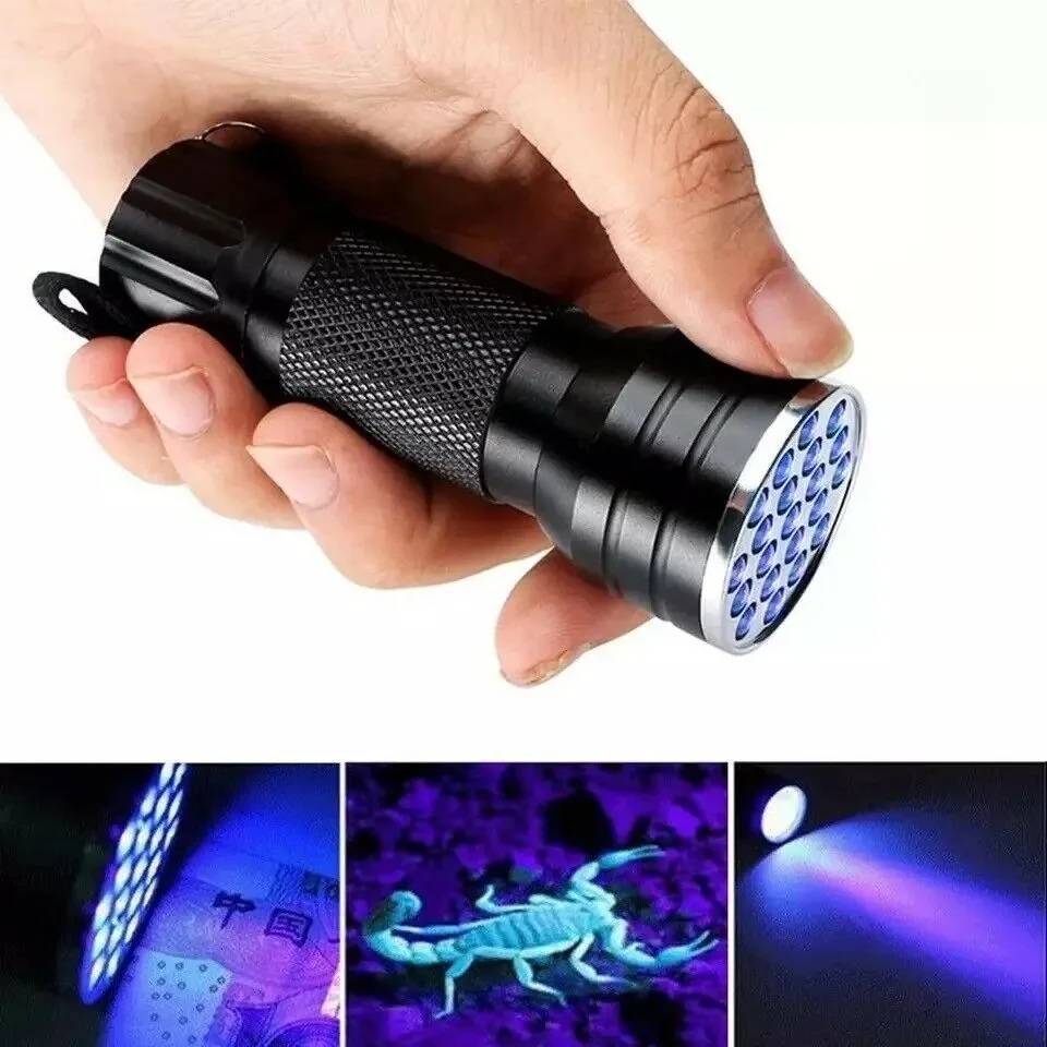 UV LED Flashlight Counterfeit Detector with Aluminum Alloy Body