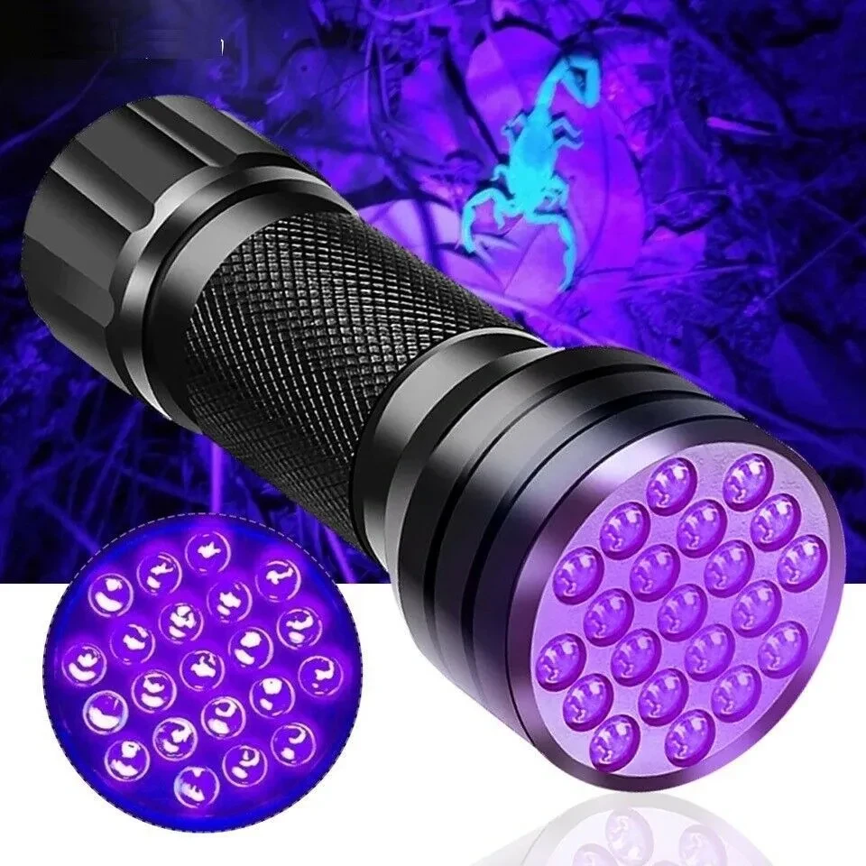 UV LED Flashlight Counterfeit Detector with Aluminum Alloy Body