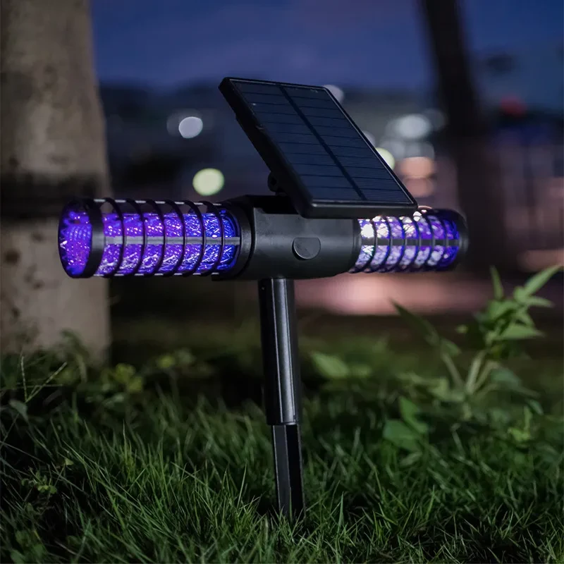 Solar UV Insect Zapper Lamp with USB Recharge for Garden Use