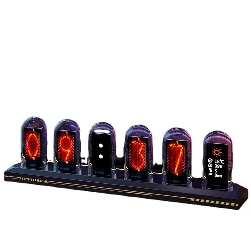 Premium RGB Nixie Tube Clock with Aluminum Alloy for Desktop Decor