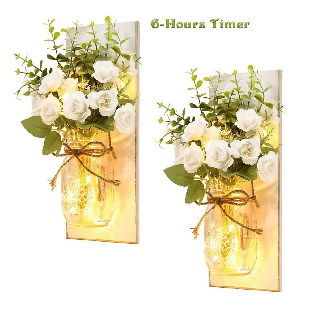 Modern Immortal Flower LED Wall Lamp with Remote Control