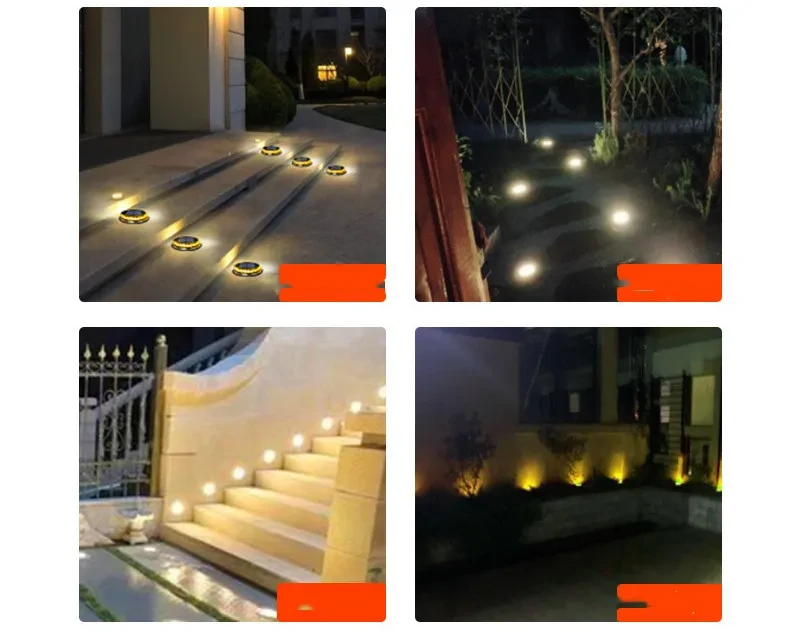 Transparent Solar Buried LED Path Lights IP66 Set of 4